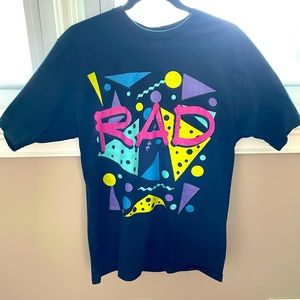 90’s Theme Neon Party T-Shirt RAD Zach Morris Size Medium Men or Women